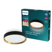 Philips plafondlamp Hanno zwart met sceneswitch