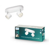 Support 2 spots Star Philips LED intégré 3W = 35W blanc