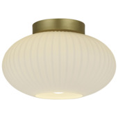 Plafonnier GAMMA Vetro laiton/blanc Ø26x17 cm