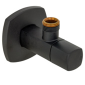 anivesk Hoekstopkraan + Rozet 1/2"Mx3/8"M - 10mm Zwart 