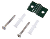 Fixation murale pour panneau treillis  RAL6005 vert 4 pièces