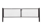 Giardino dubbele tuinpoort Napoli RAL 9005 zwart 200 x 300 cm (2 x 150 cm)