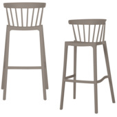 WOOOD barstoel tuin Bliss taupe kunststof