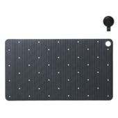 Antidérapant de bain Sealskin Ribb 40x70 cm blanc + crochet noir