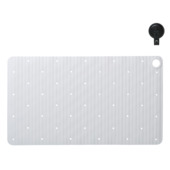 Tapis de bain antidérapant Sealskin Ribb 40x70 cm blanc (+ crochet noir)