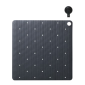 Antidérapant de douche Sealskin Ribb 55x55 cm anthracite + crochet noir