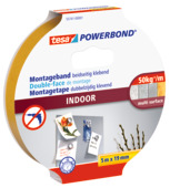 Tesa Powerbond Indoor montagetape dubbelzijdig wit 5 m x 19 mm