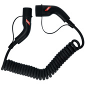 Câble de charge spiralé Carpoint voiture électrique type 2-2 3 phases 32 A 6 m