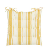 Coussin d'extérieur rayé beige ocre 40x40cm40x40cm