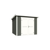 Tuinhuis Mila vurenhout groen/wit 250 x 250 cm