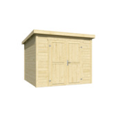 Tuinhuis Mila vurenhout onbehandeld wit 250 x 250 cm