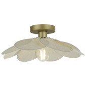 Plafonnier Linde E27 or mat/beige Ø 40x7,5 cm