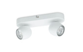 Prolight LED opbouwspot Bola GU10 2x 3 W 250 Lm mat wit