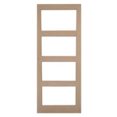 Panneau de porte intérieure Pannello M06 avec verre transparent 201,5x83 cm chêne