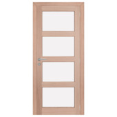 Binnendeur Pannello M06 MDF/eik fineer met helder glas 201,5x83 cm