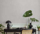 Viltpaneel gebogen lijnen beige 120x60 cm, 2 stuks