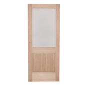 Binnendeur Moulura M02 MDF/eik fineer met mat glas 201,5x83 cm