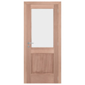 Binnendeur Moulura M02 MDF/eik fineer met mat glas 201,5x83 cm