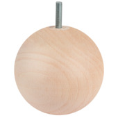 Duraline meubelpoot bol naturel eiken Ø10 cm