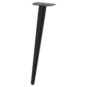 Pied de meuble conique Duraline acier noir Ø 7,2x42 cm