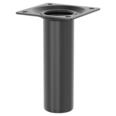 Pied de meuble rond Duraline acier noir Ø 3x10 cm