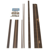 Deurkassement Senza MDF antraciet eik horizontaal 201,5x16,5x1,8 cm