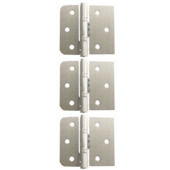 Deurscharnieren 3 stuks inox look
