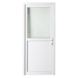 Porte extérieure PVC E01 mi-vitrée droite 98X218 cm blanc 