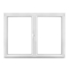 Fenêtre oscillo-battante 2 vantaux H98 x L126 cm blanc