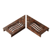 Stonewish Ultra Drain L-rooster corten wave patroon