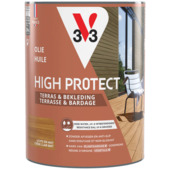 V33 High Protect olie terras houtolie zijdemat lichte eik 750 ml