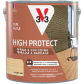 V33 High Protect olie terras houtolie zijdemat naturel 2,5 liter