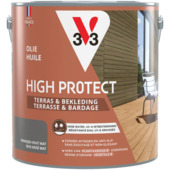 V33 High Protect olie terras en gevel houtolie zijdemat vergrijsd hout 2,5 liter
