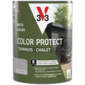 V33 Color Protect Tuinhuis beits mat zacht grijs 750 ml