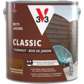 V33 Classic beits tuinhout zijdemat donkerbruin 2,5 liter