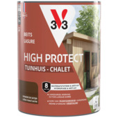 V33 High Protect beits tuinhuis zijdeglans donkere eik 750 ml
