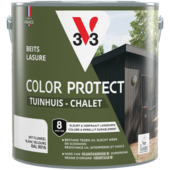 V33 Color Protect Tuinhuis beits mat RAL 9016 wit 2,5 liter