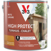 V33 High Protect Tuinhuis beits zijdeglans gouden eik 2,5 liter