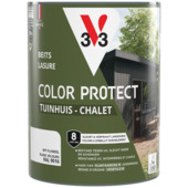 V33 Color Protect Tuinhuis beits mat RAL 9016 wit 750 ml