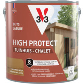 V33 High Protect Tuinhuis beits zijdeglans natuur eik 2,5 liter