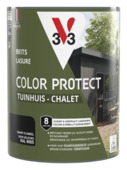 V33 Color Protect Tuinhuis beits mat RAL 9005 zwart 750 ml