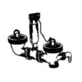 Bonde pour évier avec trop-plein double Franke 6/4"