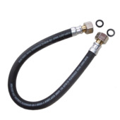 Flexible de raccordement pour gaz naturel Van Marcke GO pour appareils domestiques mobiles 1/2"F x 1/2"F - L 70 cm noir (sans joints)