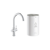 Robinet d'eau bouillante instantanée Grohe Red Compact avec chauffe-eau 3 litres chromé