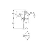 Grohe wastafelkraan Essence S inox