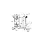 Bâti-support avec réservoir encastré Grohe Solido 3 en 1 + plaque de commande noir mat