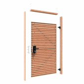 Tuindeur pakket Andalusië douglas hout horizontaal 180 x 99 cm