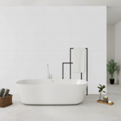 Dalle murale pvc Allora 5 mm 30,5x61 cm 1,116 m² blanc mat