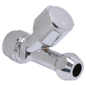 Schell stopkraan knel recht 15x10 mm chroom