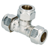 Raccord bicône en T Sanivesk 10x10x10 mm chromé